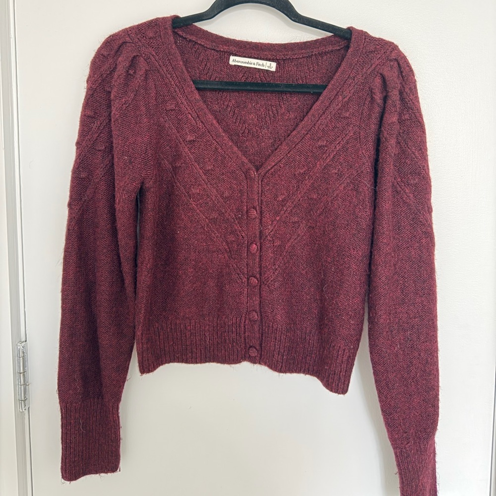 Abercrombie Maroon Cardigan